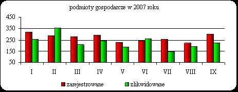 Podmioty gospodarcze w 2007 roku